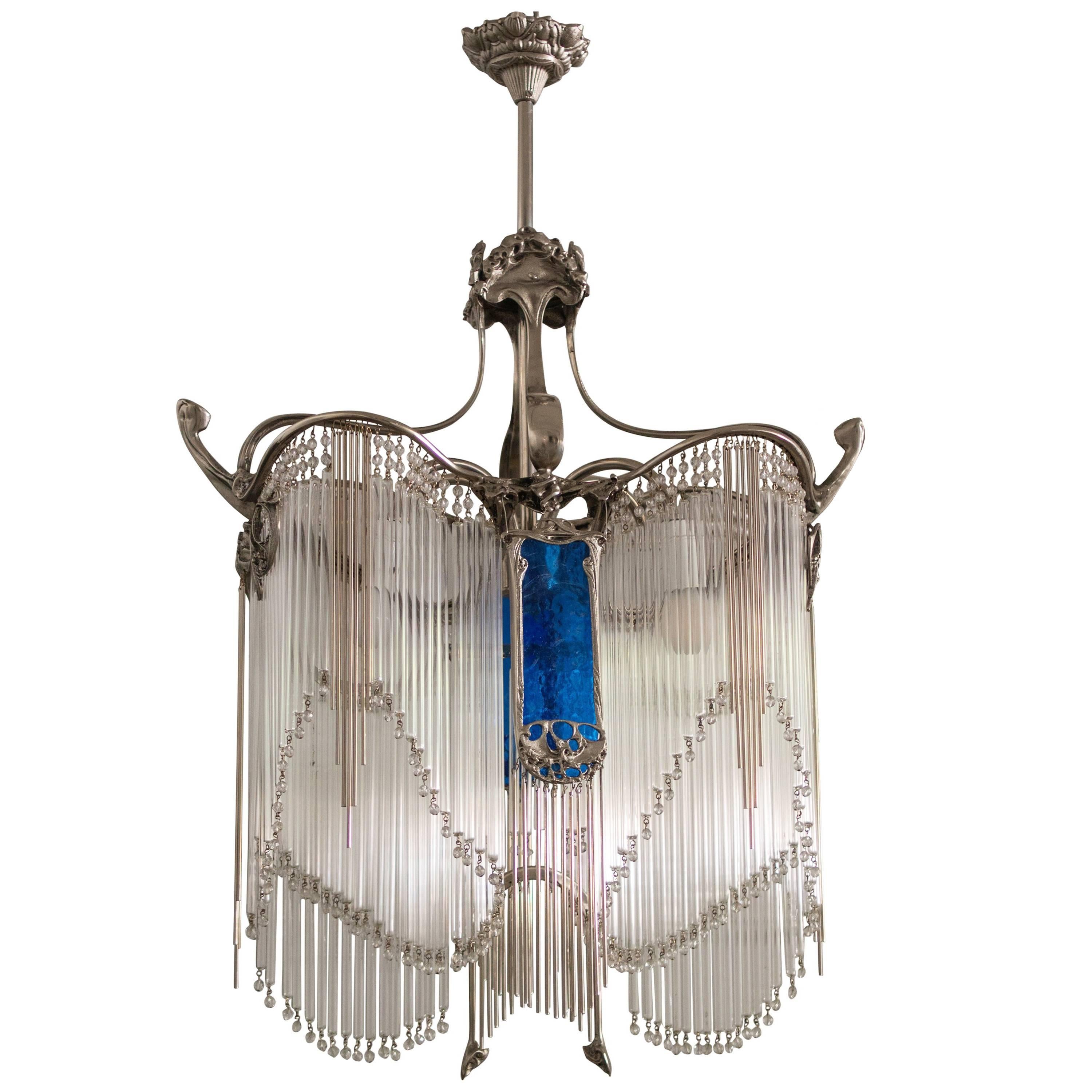 Art Nouveau Chandelier in the Style of Hector Guimard