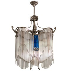 Antique Art Nouveau Chandelier in the Style of Hector Guimard