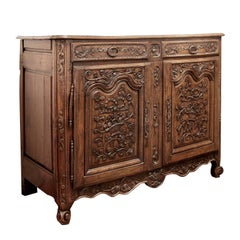 Finely Carved French Oak Buffet, 18th Century