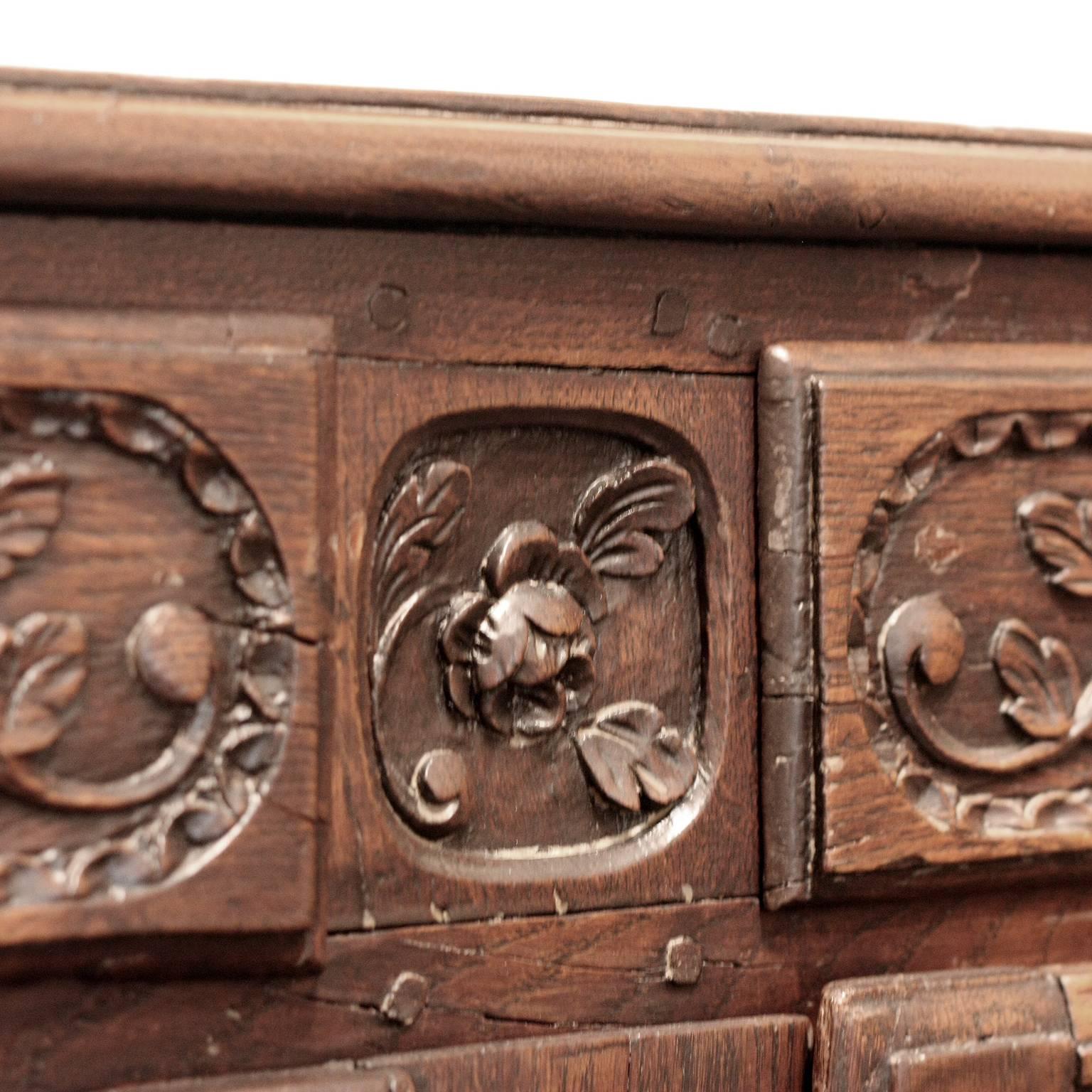 Finely Carved French Oak Buffet, 18th Century 1