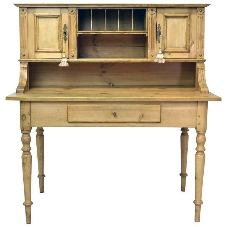 19th Century Antique European Pine Writing Table Or Desk At 1stdibs