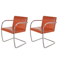 Vintage Stock of "BRNO" Chairs by Mies Van Der Rohe for Knoll International, USA, 1970s