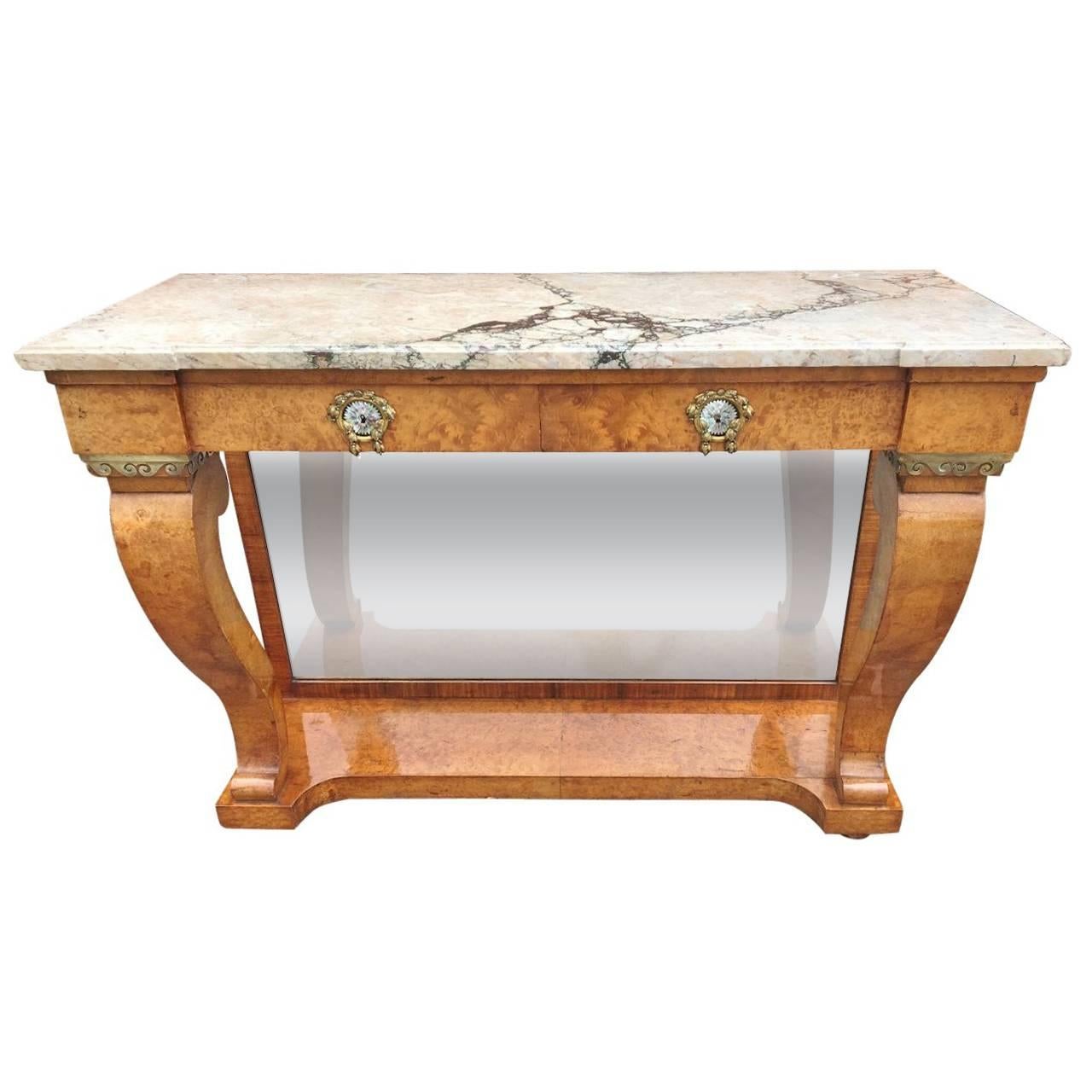 Early 20th Century Amboyna Console Table