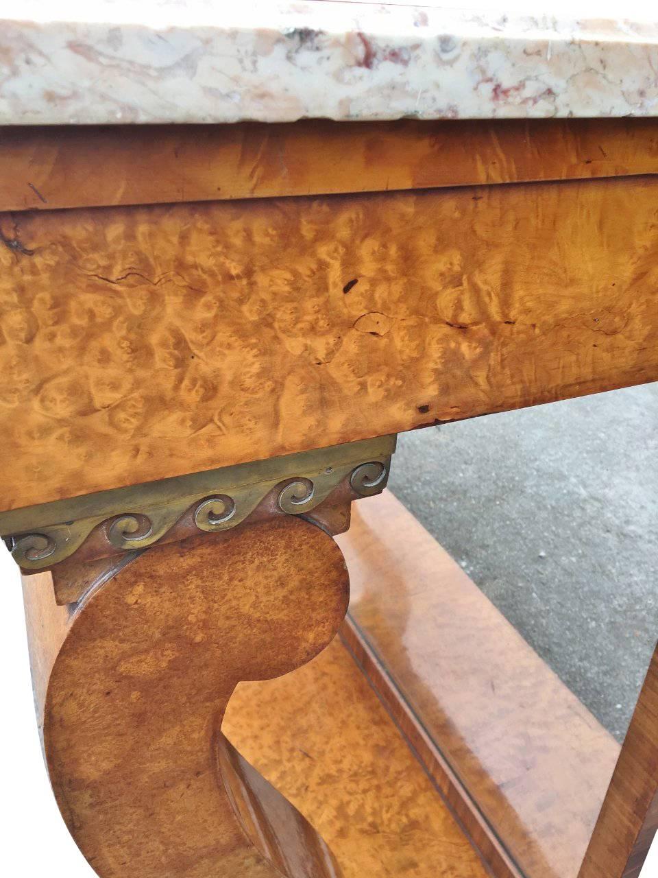 Early 20th Century Amboyna Console Table In Excellent Condition In Honiton, Devon