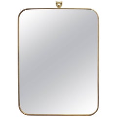 Italian Mid-Century Mirror with Brass Frame - Medium, circa 1950s 12