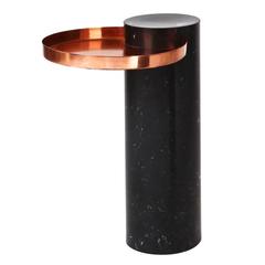 High Salute Coffee Table, Black Marble, Copper Tray 4