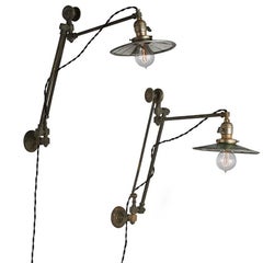 Pair of Articulating Lamps by Beardslee, circa 1895