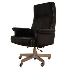 Vintage Swiss De Sede DS 35 Executive Swivel Armchair, 1960s 12