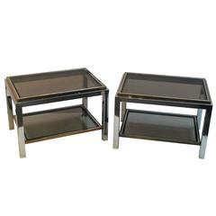 Willy Rizzo Pair of Low Tables