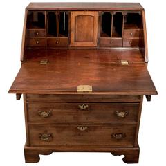 Antique Writing Desk Bureau Chest English Georgian Mahogany Quality, circa 1800