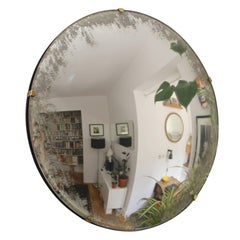 Convex Orbis Mirror Silver with Ivory Antiqued Finish