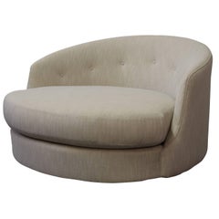 Large Milo Baughman Swivel Lounge Chair 7