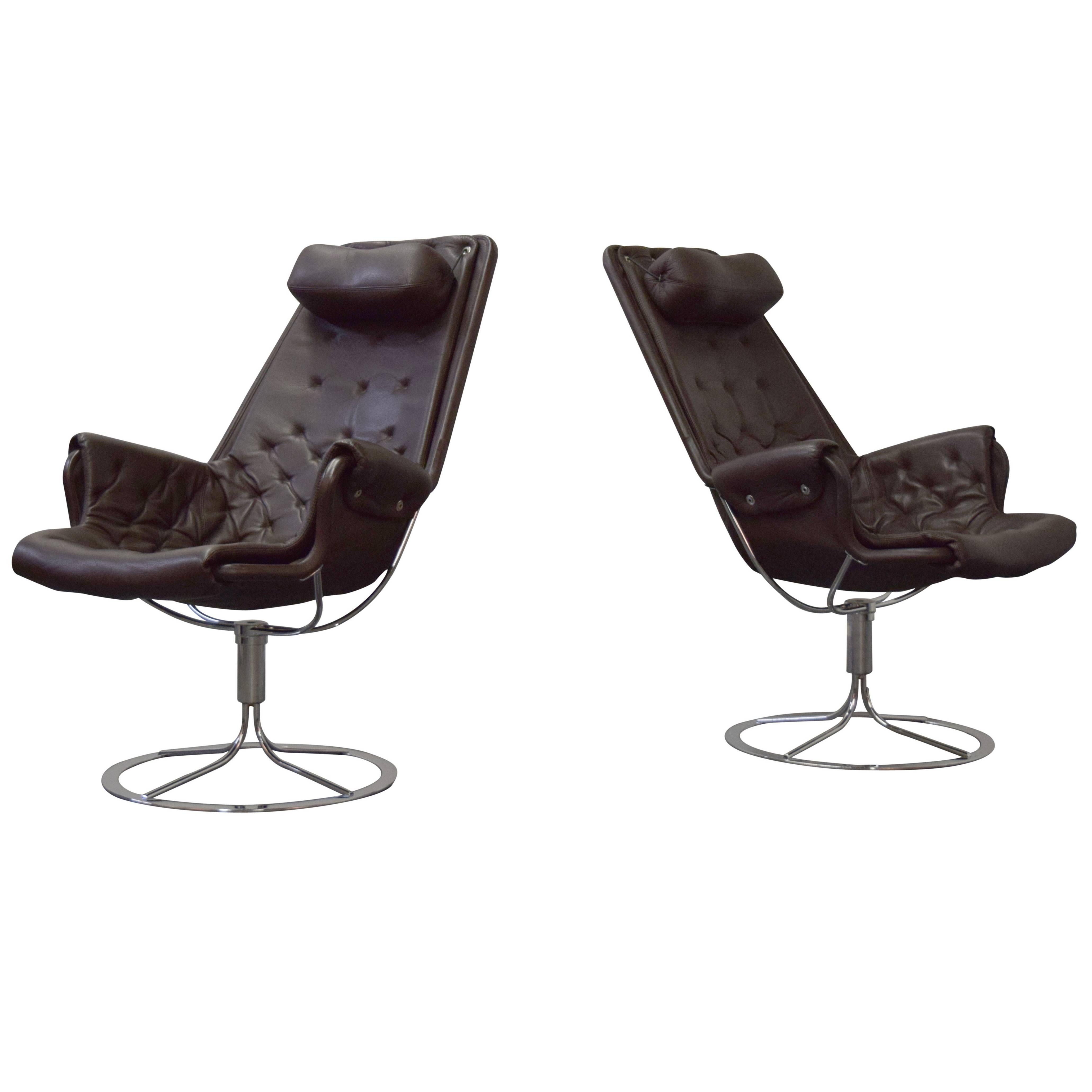 Pair of Bruno Mathsson for DUX Jetson Lounge Chairs