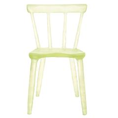 Glow Chair by Kim Markel in Yellow, Handmade from Cast Recycled Resin / Acrylic