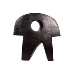Wooden Black Sculpture By Kilar 1970