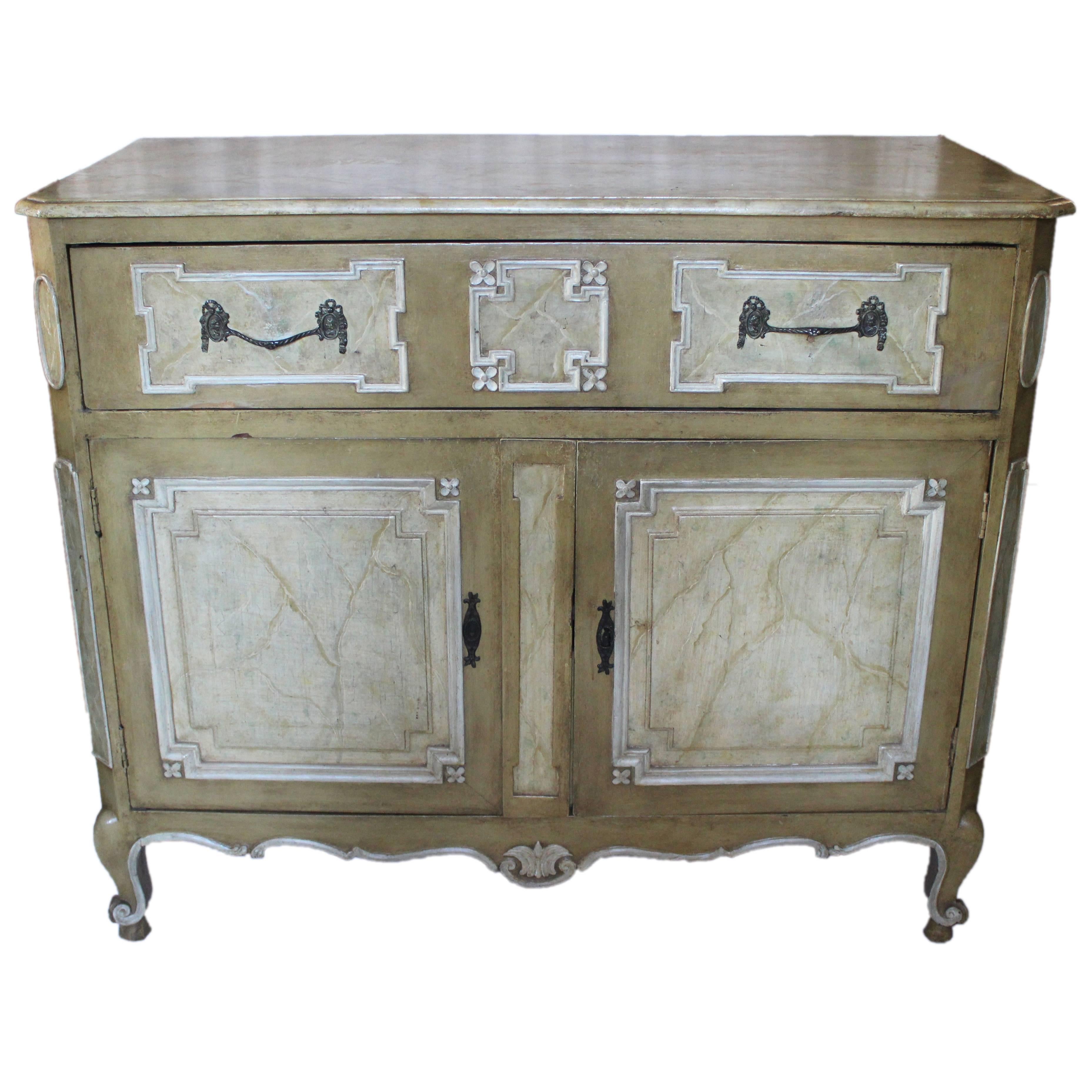 19th Century Painted Cabinet For Sale