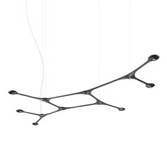 Contemporary suspension carbon light with different finishes