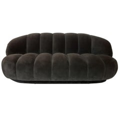 A Rudin Furniture 9 For At 1stdibs A Rudin Modernist 20th Century Channel Back Sofa In New Velvet