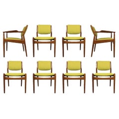 Set of Eight Danish Dining Chairs Designed by Arne Vodder