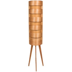 Vintage 1960s Hans-Agne Jakobsson Wood Tripod Floor Lamp for AB Ellysett