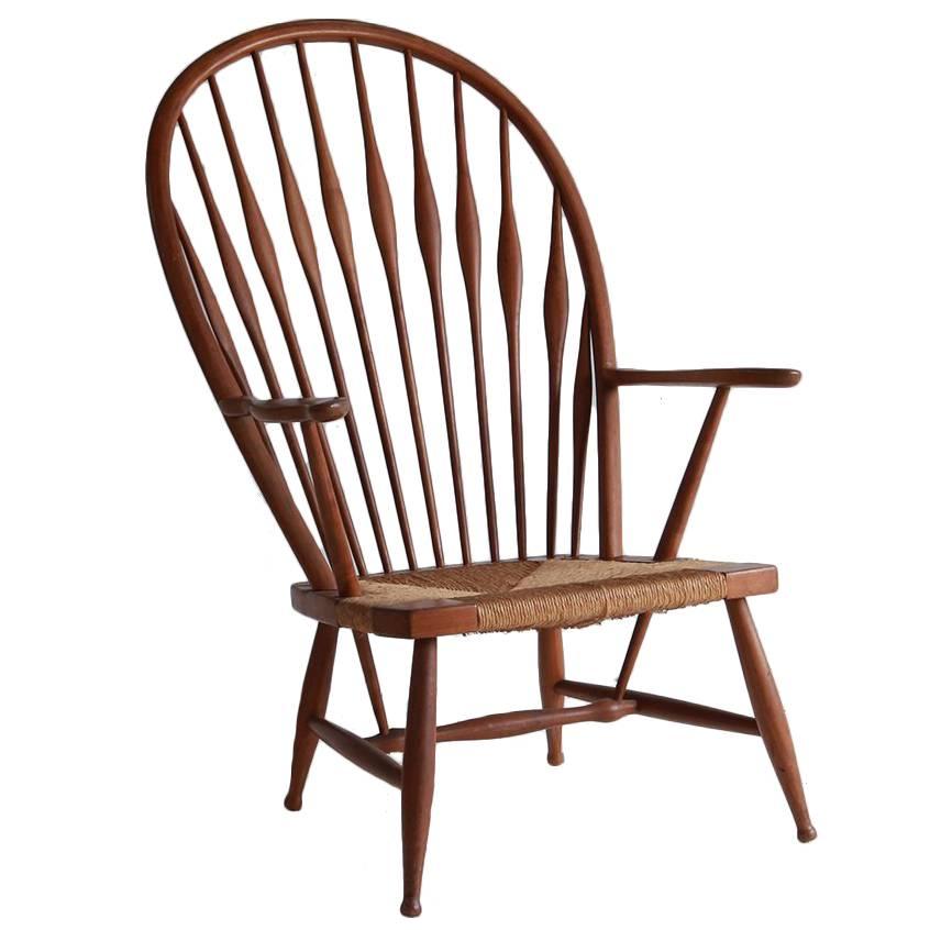 Windsor Peacock Style Chair with Rush Seat