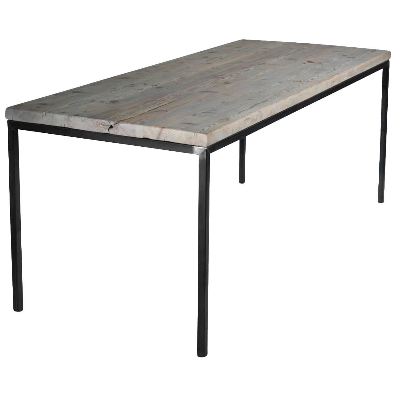 Dining Room Table "NO 01" by Manufacturer WUUD in Spruce Wood and Steel (250 cm) For Sale