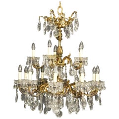 Italian Gilded Bronze Fifteen-Light Antique Chandelier 6