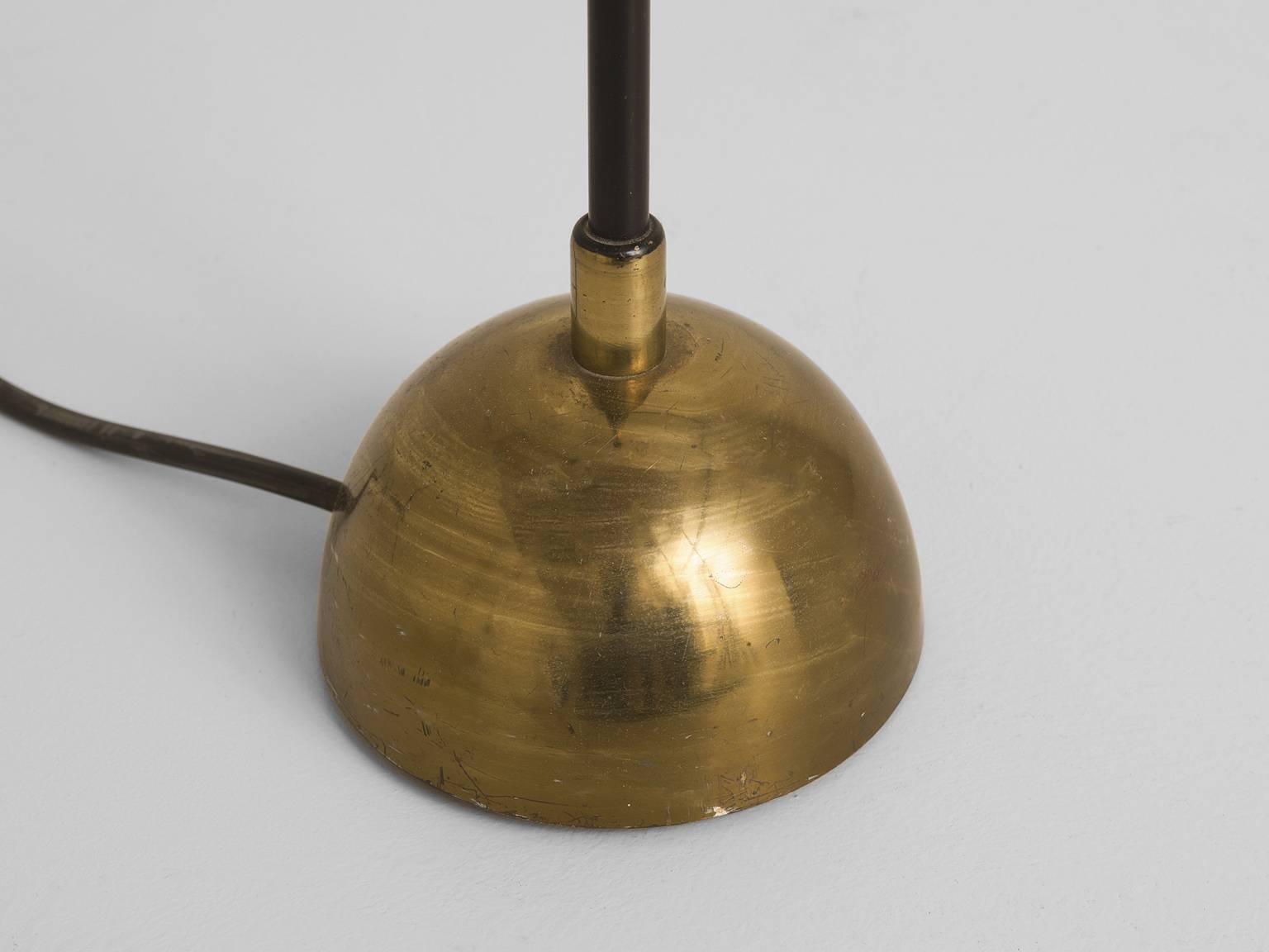 Mid-20th Century Swiss Dieter Schulz Floor Lamp with Brass
