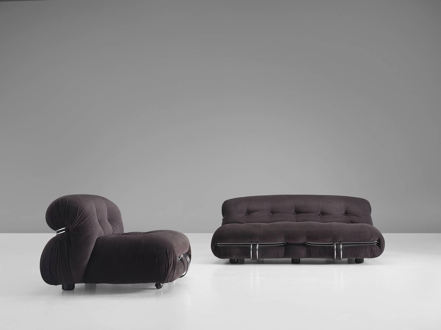 Italian Afra & Tobia Scarpa 'Soriana' Living Room Set