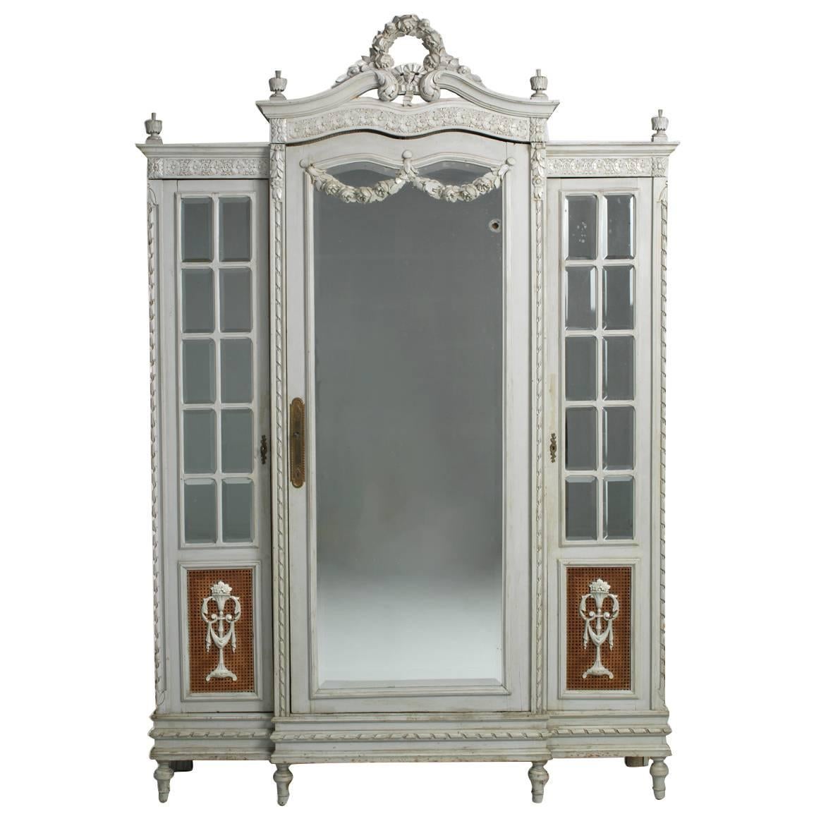 Antique French Armoire in Original Paint