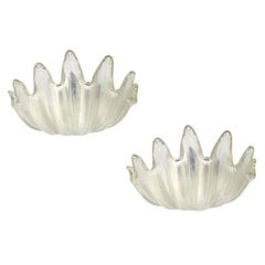 Barovier & Toso paire rare d'appliques en forme de coquille de palourde