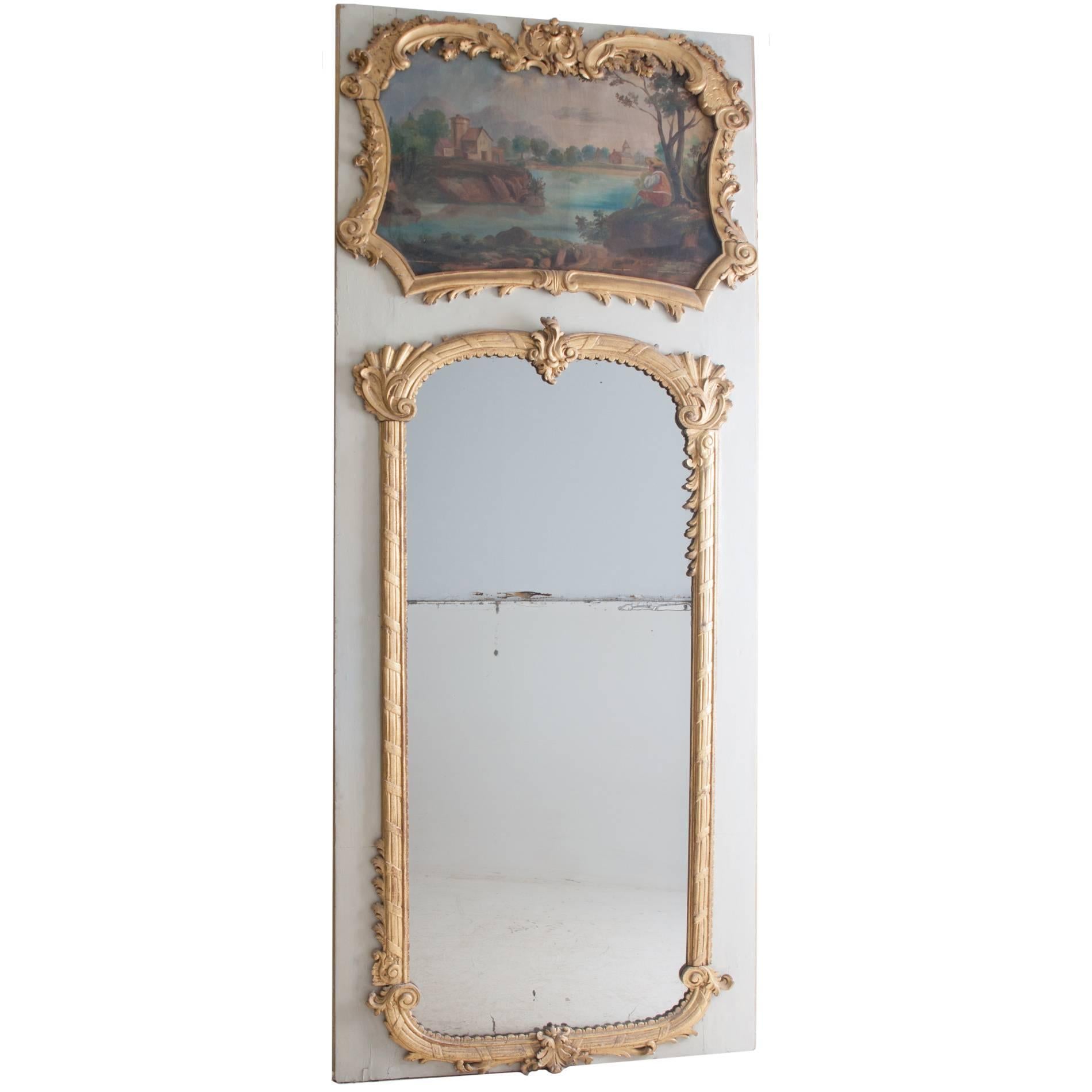 French 18th Century Louis XV Boiserie Trumeau For Sale