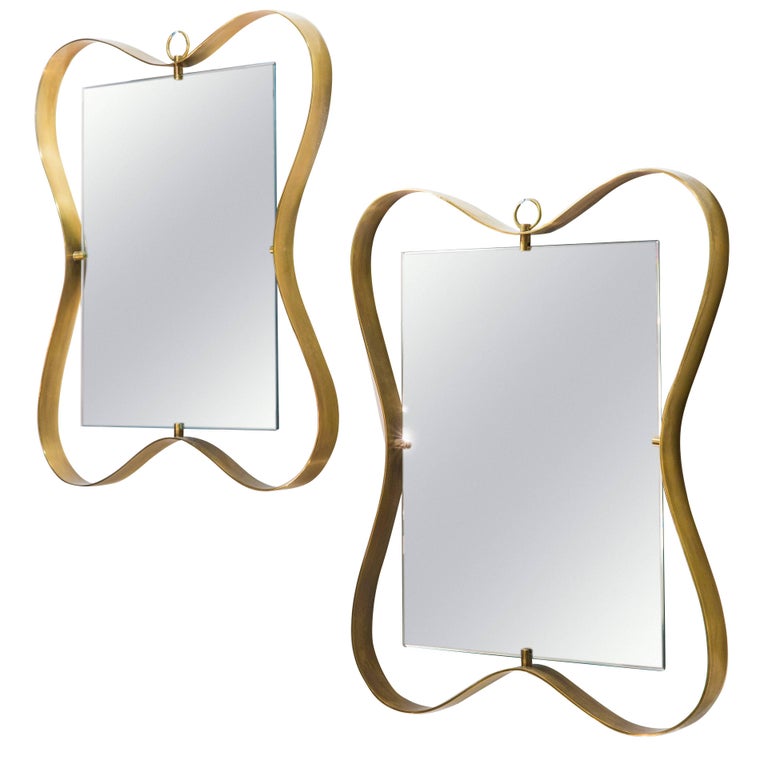 Fontana Arte Pair of Small Mirrors For Sale at 1stDibs