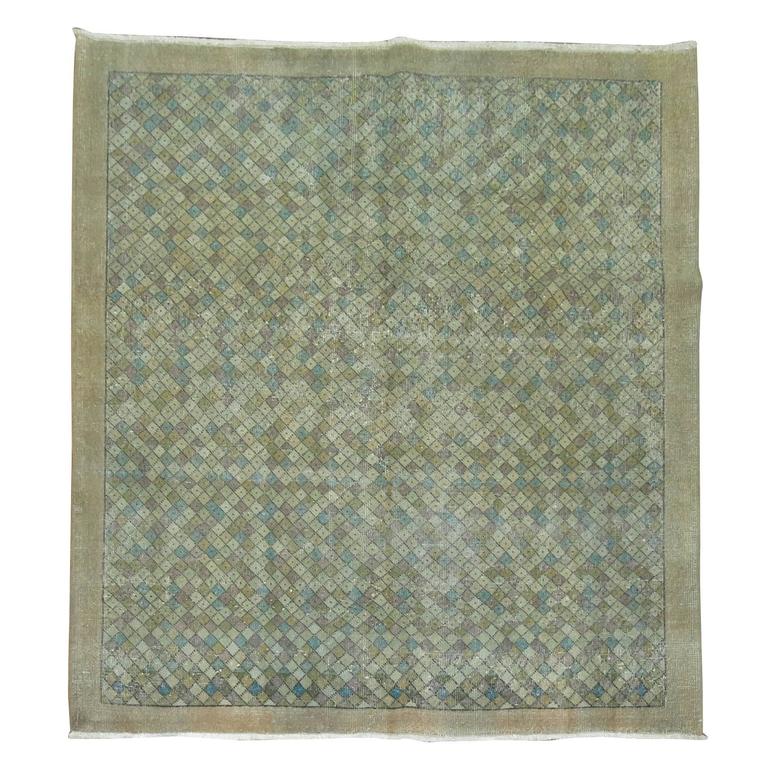 Vintage Anatolian Square Rug For Sale at 1stdibs