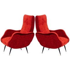 Italian Mid-Century Modern Lounge Chairs in the Manner of Marco Zanuso 6