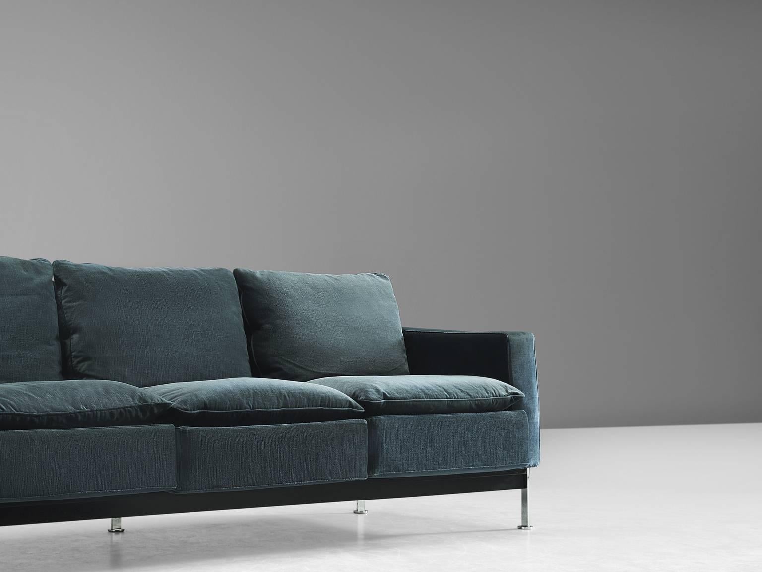 Mid-20th Century Robert Haussmann for De Sede Velvet Sofa, Switzerland