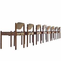 Brazilian Set of Custom-Made Dining Chairs in Suede 2