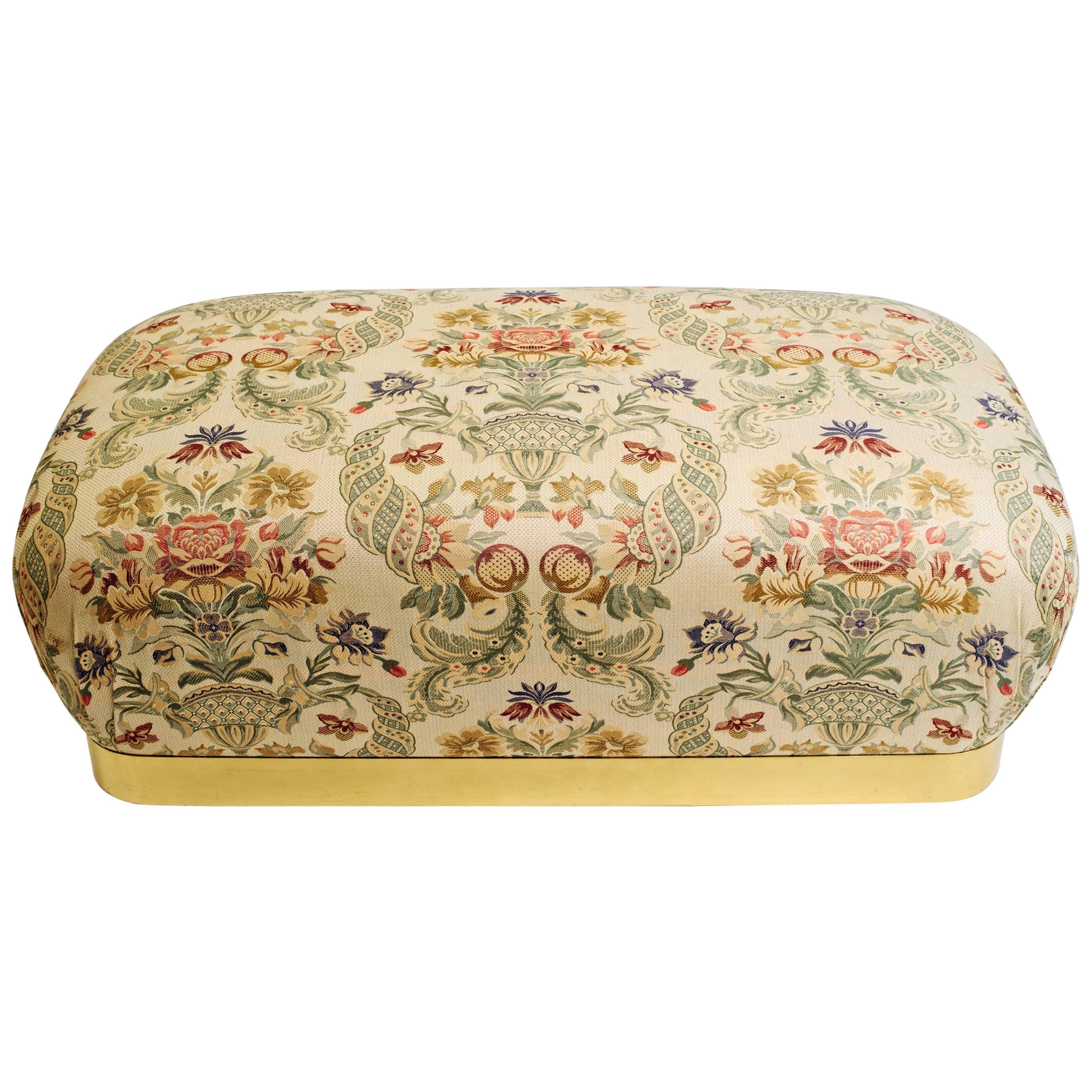 Karl Springer Souffle Ottoman or Pouf Double Size For Sale
