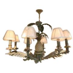 Eight-Light Antique Pineapple Chandelier