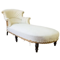 Large 19th Century French Napoleon III Chaise Longue