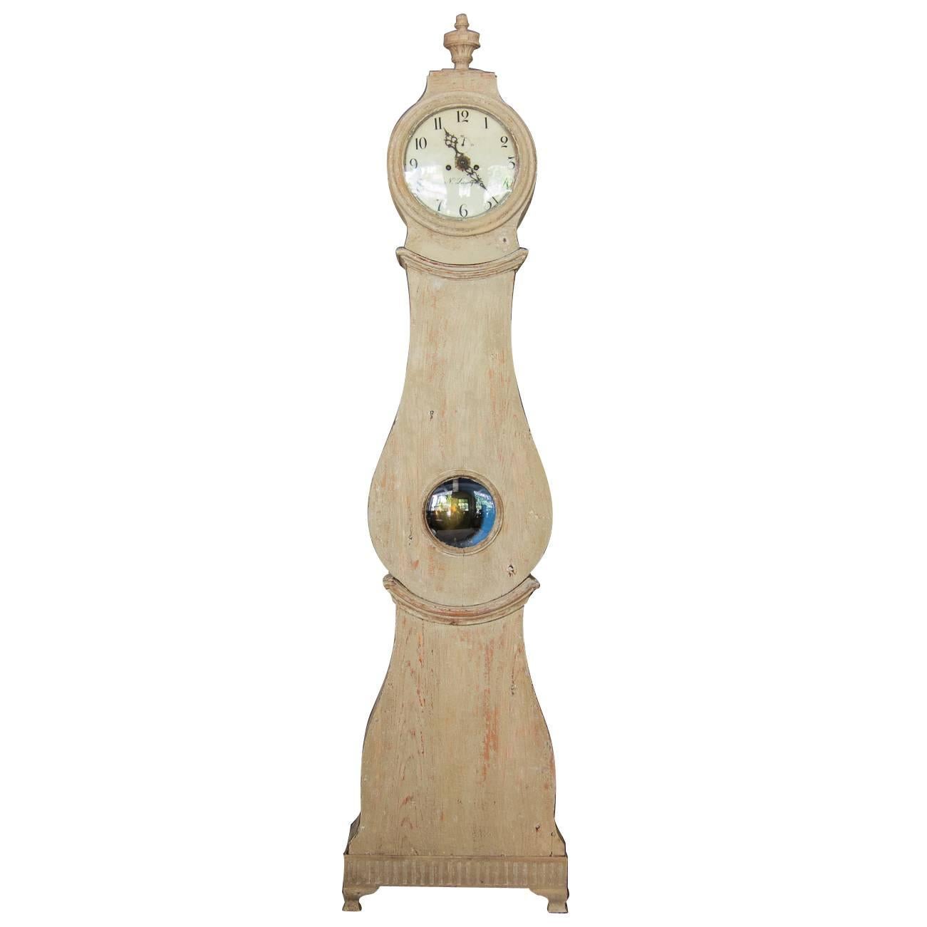 Swedish Tall Case Mora Clock, circa 1800 For Sale