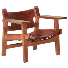 Børge Mogensen Spanish Chair for Fredericia, 1960s, Denmark