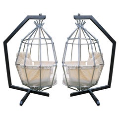 Fantastic Ib Arberg Hanging Parrot Mid-Century Modern Birdcage Chair 3
