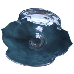 Stuben Glass Bowl, Unusual Shaped Bowl, Clear Glass Bowl