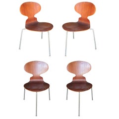 Arne Jacobsen "Ant" Side Chairs, Set of Four