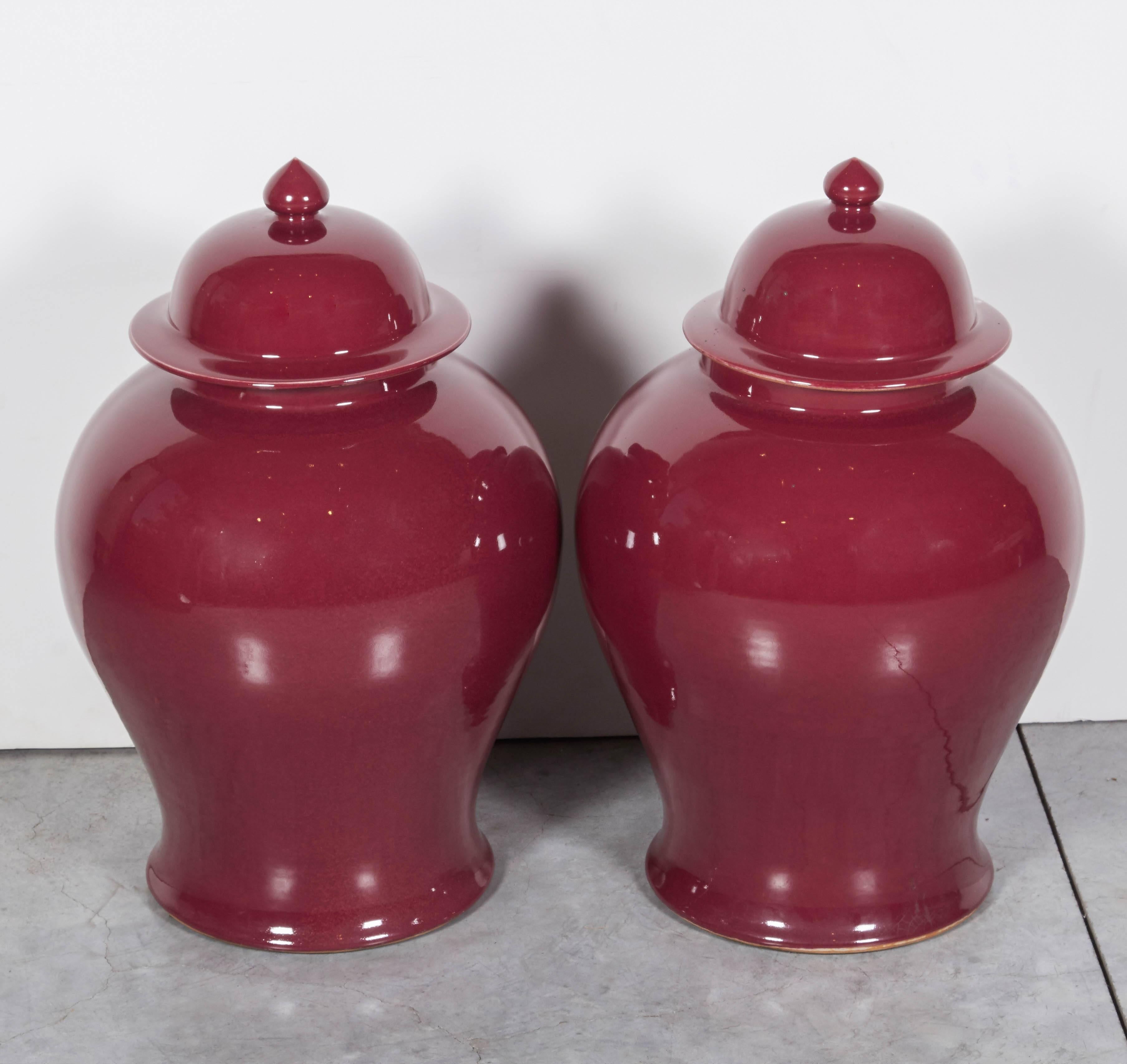 Ceramic Tall Contemporary Chinese Baluster Jars