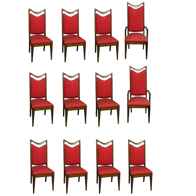 12 Custom Made Mahogany Dining Chairs For Sale at 1stDibs