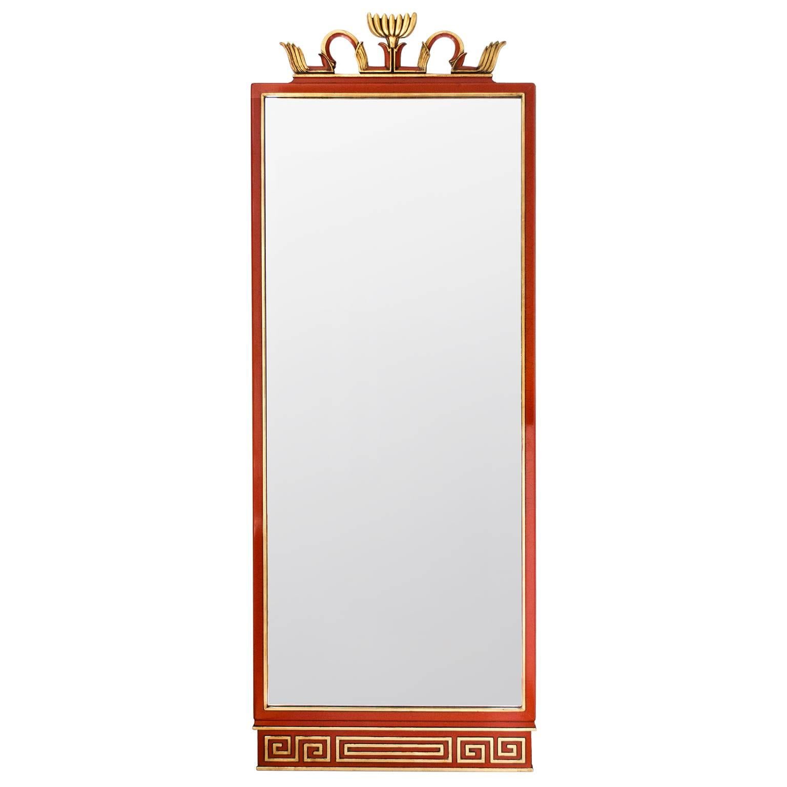 Rare Axel Einar Hjorth Swedish Art Deco "Abo" Mirror from Nordiska Kompaniet