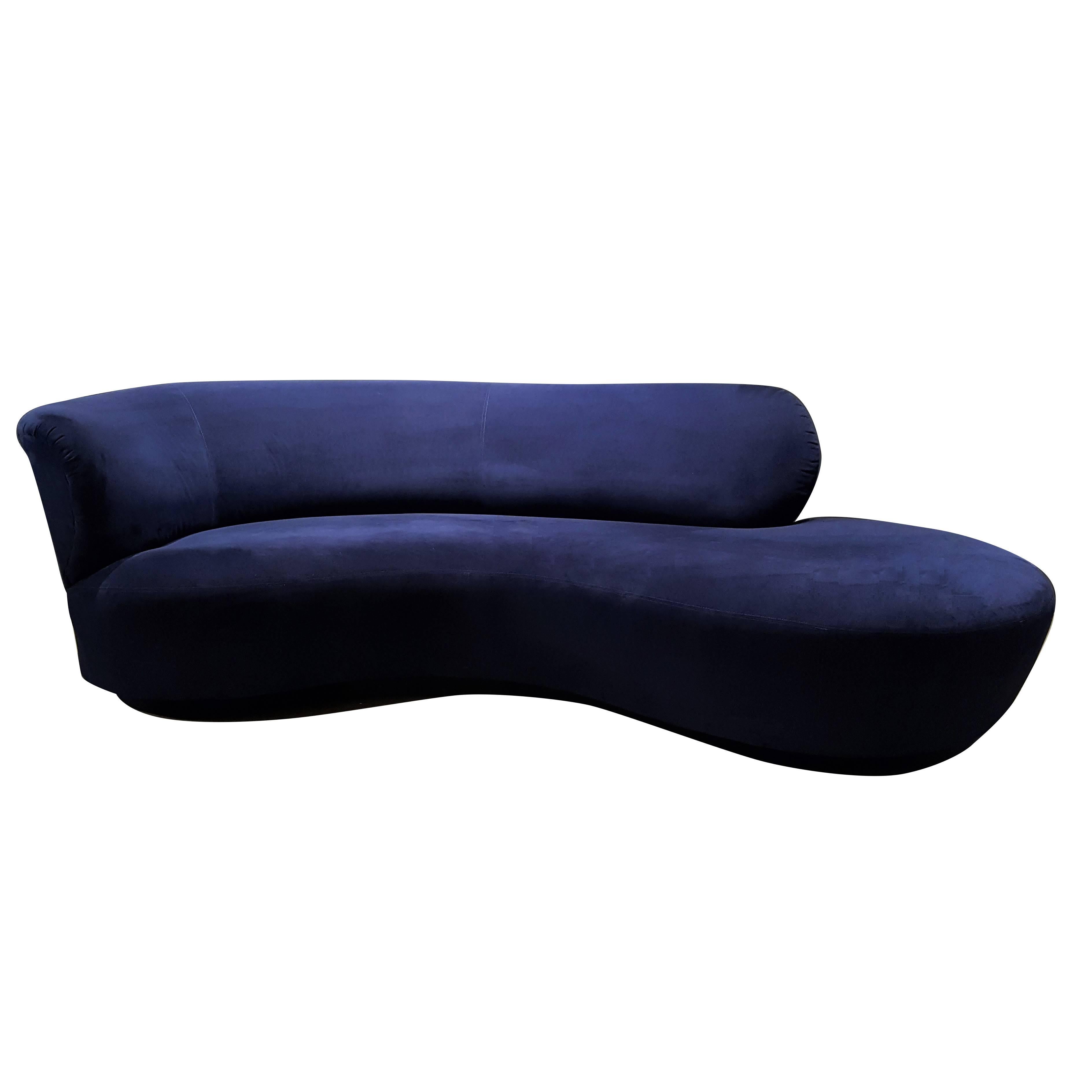 Sleek, Sculptural Serpentine Cloud 4891JL Sofa, Vladmir Kagan for Directional 