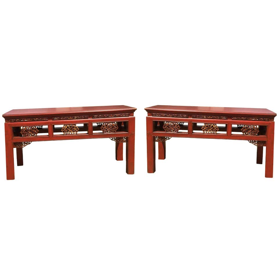 Dutch Colonial Antique Wooden Bench with Carved Camelback and Scrolling ...